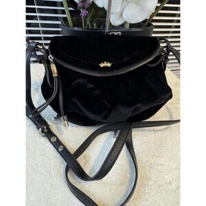 Juicy Couture black velvet overbody bag purse (PU210